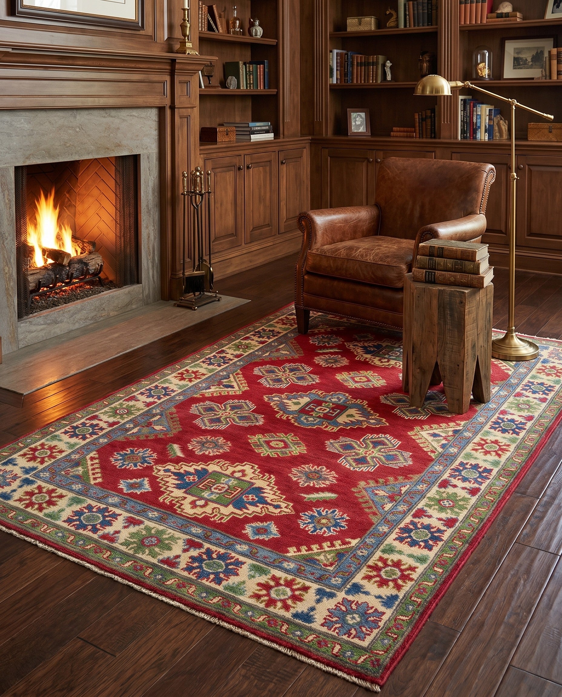 Detail image 3 of 10: 4' x 6' Hand Knotted Kazak Rug