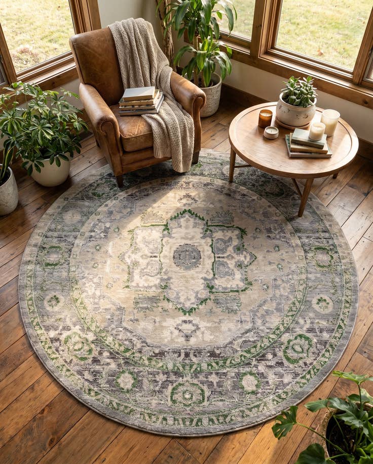 Detail image of 8' x 8' Madeline Vintage Round Rug