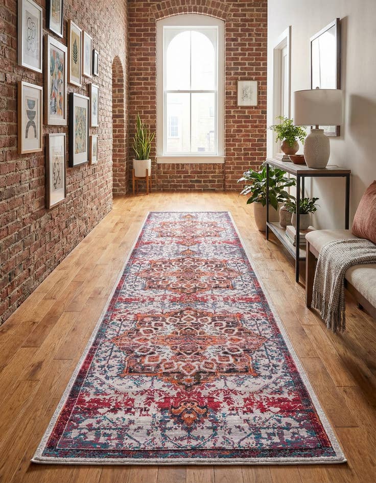 Detail image of 2' 7 x 12'  Washable Renaissance Runner Rug