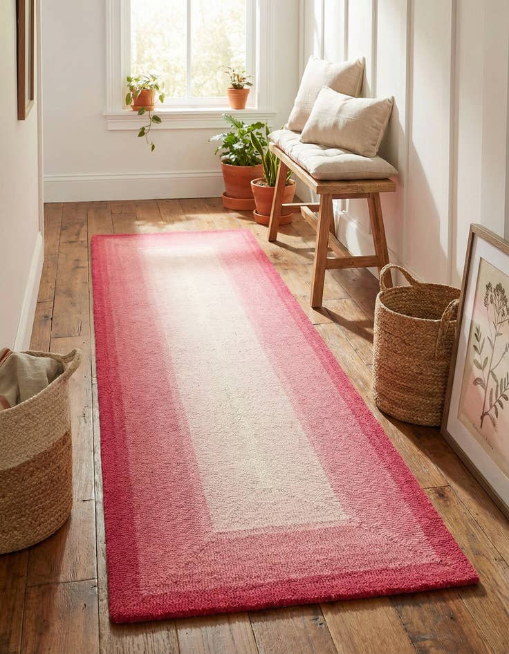 Detail image of  2' x 6' 1 Ombre Wool Runner Rug