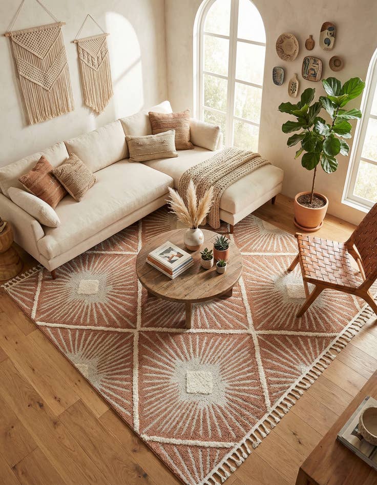 Detail image of 7' 10 x 7' 10 Boho Square Rug