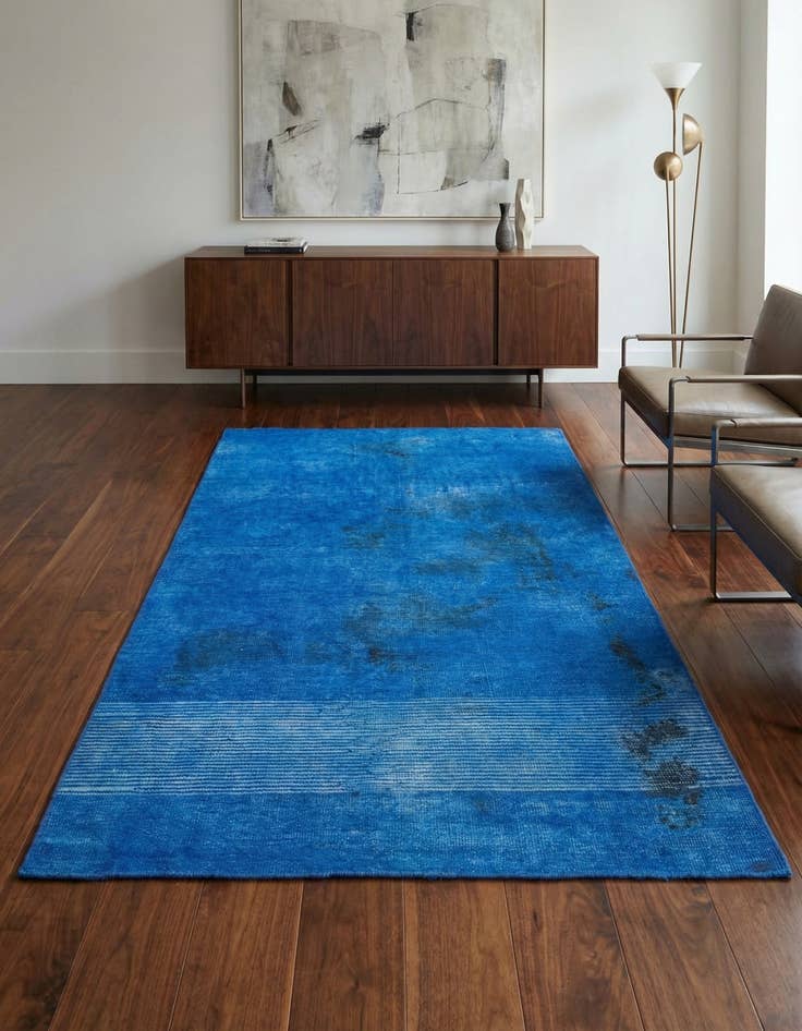 Detail image of 3' 8 x 6' Hand Knotted Ultra Vintage Persian Wool Rug