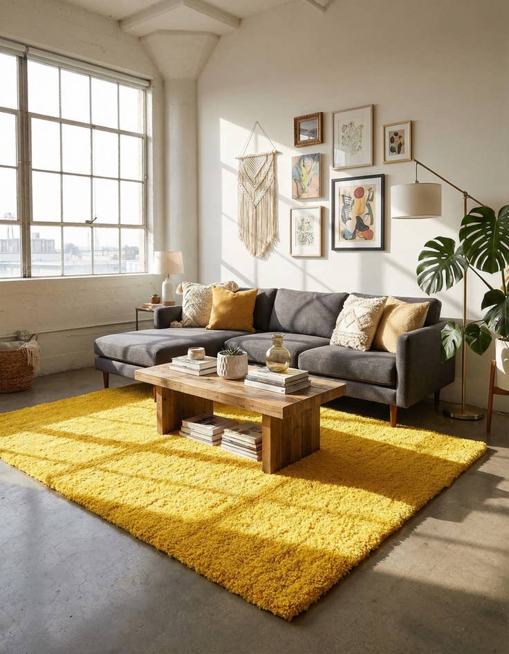 Detail image of 7' x 10' Solid Shag Rug