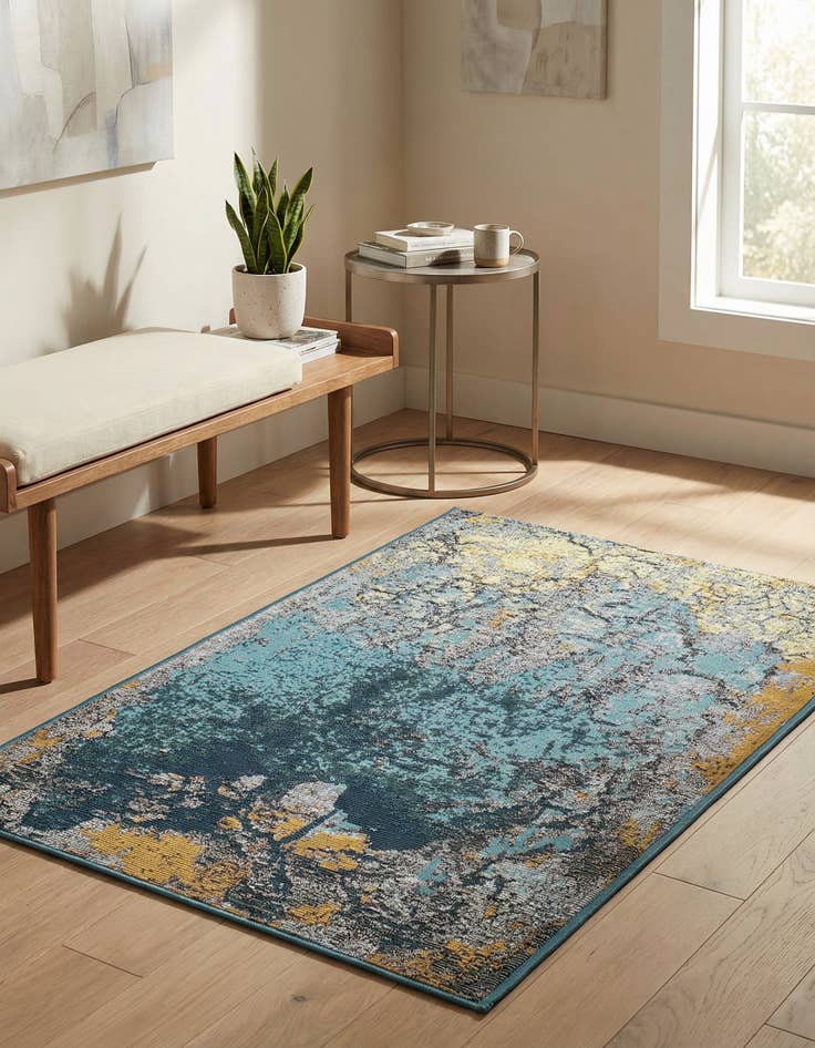 Detail image of 2' x 3'  Washable Modern Indoor / Outdoor Rug