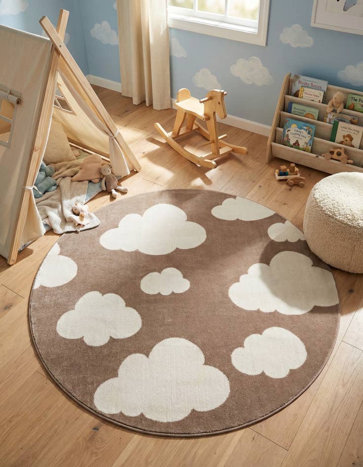 Detail image of 4' x 4' Whimsy Kids Round Rug