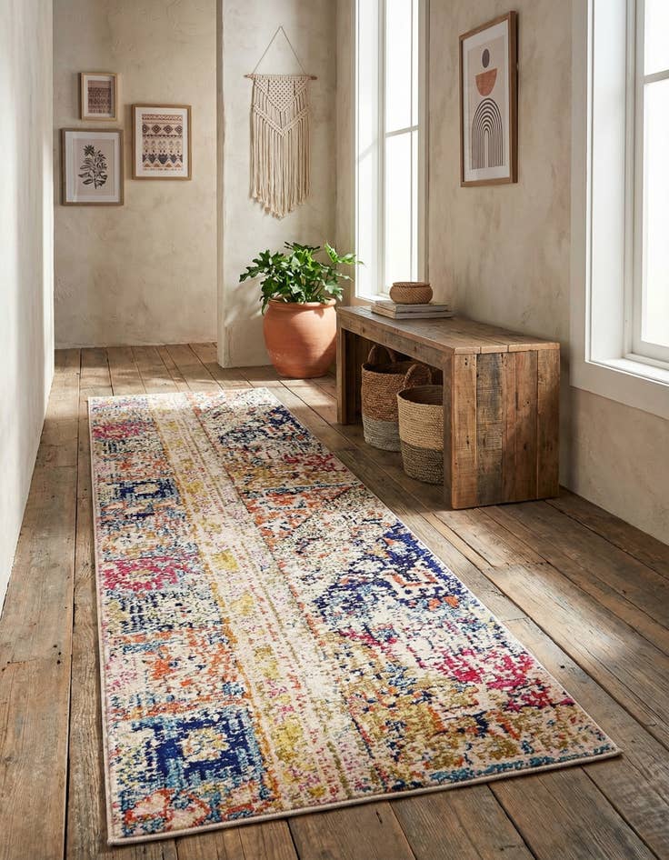 Detail image of 2' x 6' 9 Washable El Paso Runner Rug