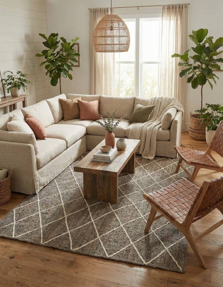 Detail image of 8' x 10' Handmade Braided Jute Rug