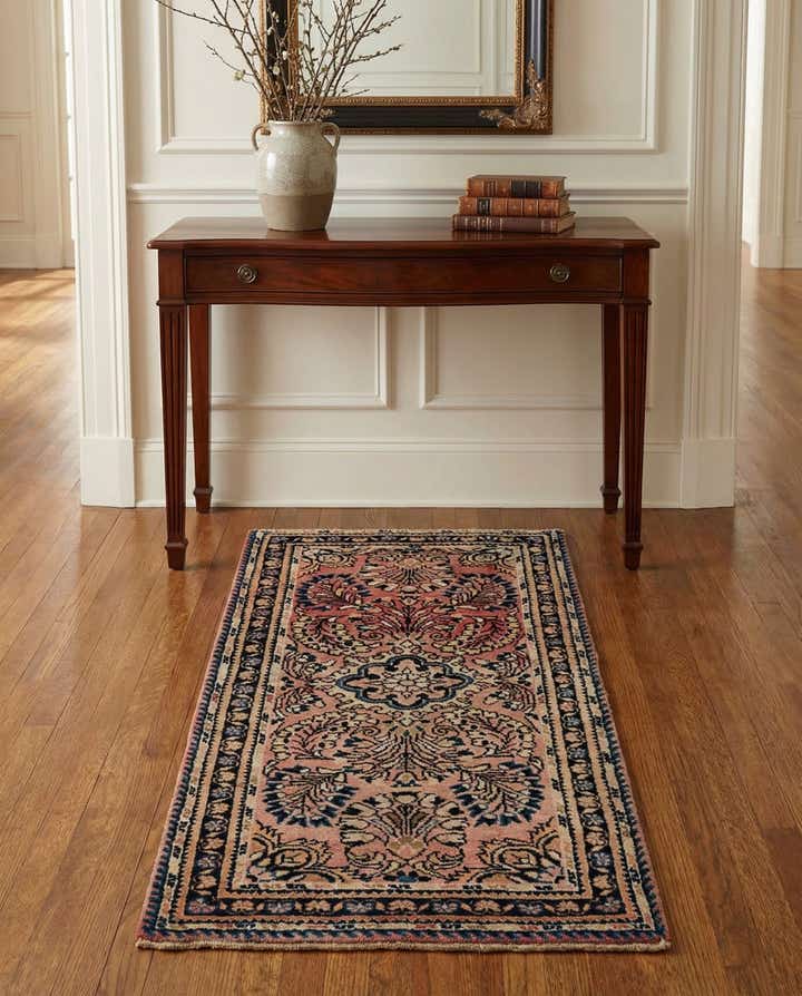 2' 1 x 3' 10 Hand Knotted Hamedan Persian Wool Runner Rug