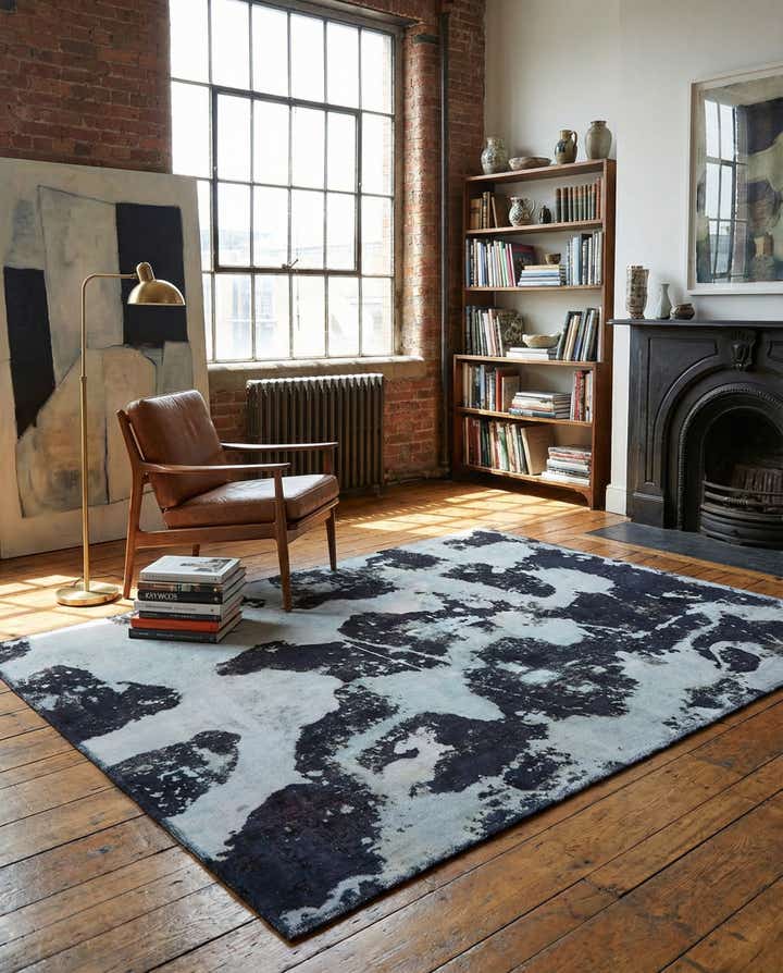 4' 9 x 6' 6 Hand Knotted Ultra Vintage Persian Wool Rug