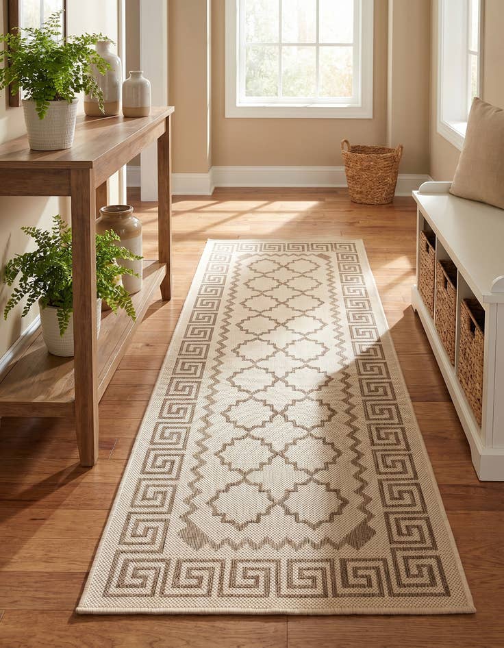 Detail image of 2' 2 x 6' Easy-Clean Trellis Indoor / Outdoor Runner Rug