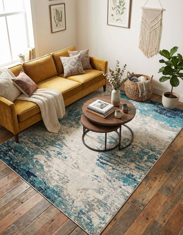 Detail image of 6' x 9' Washable Vivid Rug