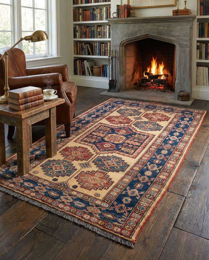 3' 4 x 5' 6 Hand Knotted Kazak Wool Rug