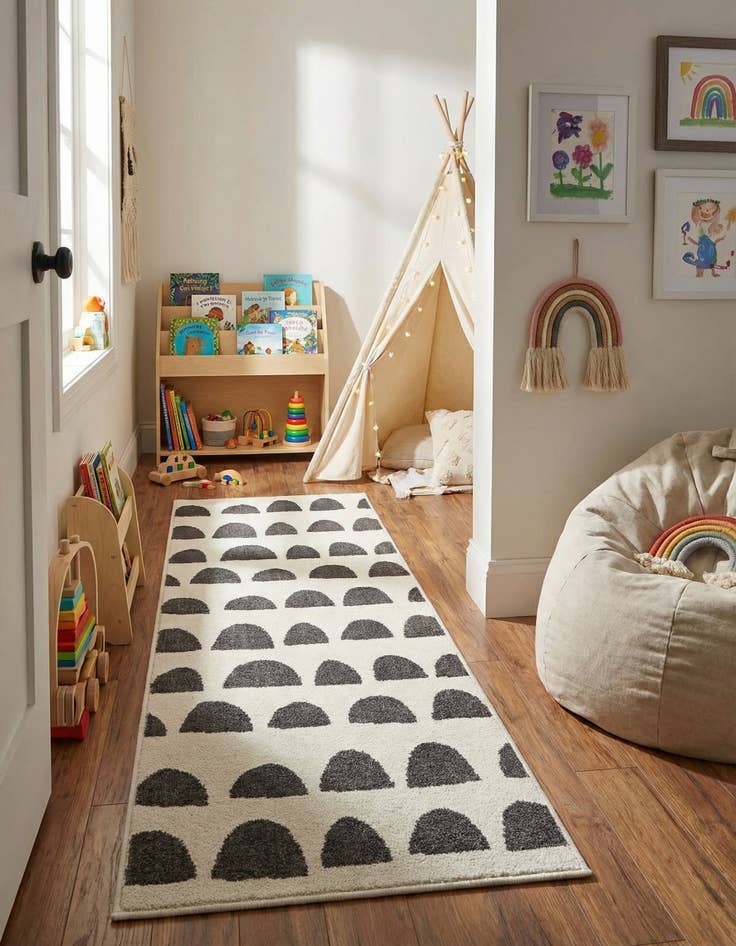 Detail image of 2' x 6' Whimsy Kids Runner Rug