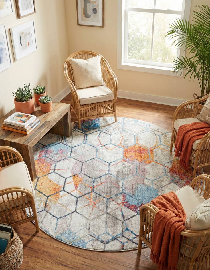 Detail image of 6' x 6' Andromeda Round Rug