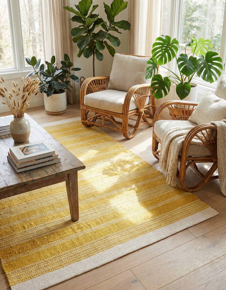 Detail image of 6' 1 x 9' Hand Woven Lariat Rug