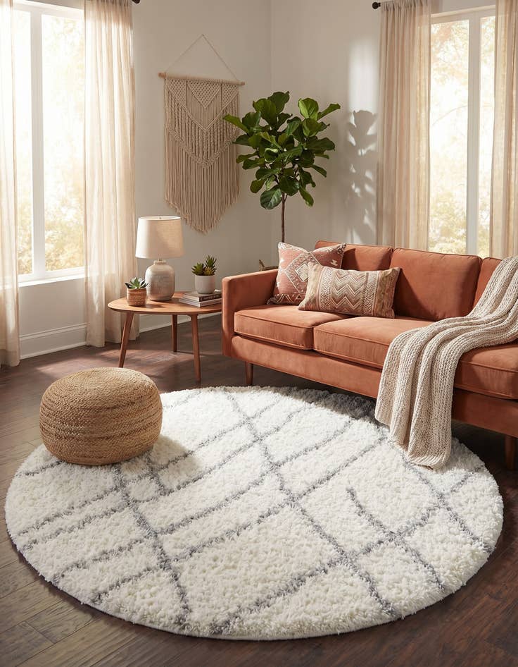 Detail image of 5' 3 x 5' 3 Soft Touch Shag Round Rug