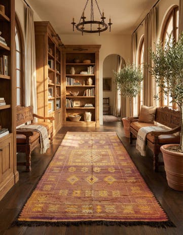 6' 3 x 15' 3 Hand Knotted Moroccan Wool Runner Rug