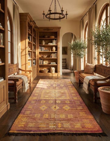 6' 3 x 15' 3 Hand Knotted Moroccan Wool Runner Rug