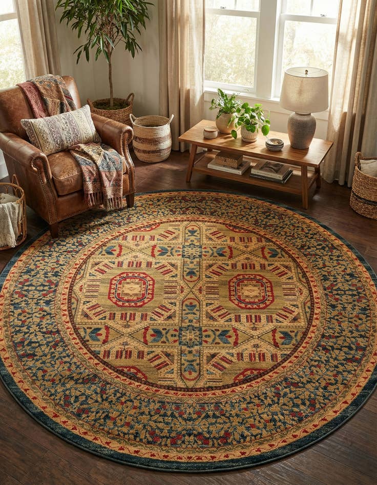 Detail image of 8' x 8' Amina Round Rug