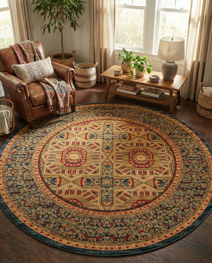 Detail image of 245cm x 245cm Mamluk Alfombra redondo