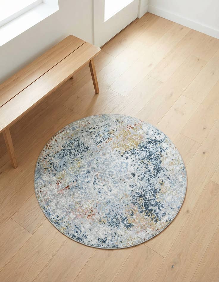 Detail image of 3' 3 x 3' 3 Kamala Washable Round Rug