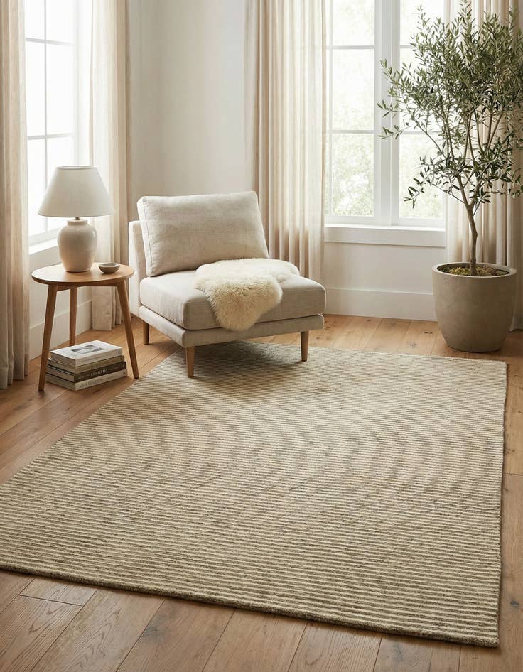 Detail image of 4' 1 x 6' Hand Knotted Tibet Wool Rug