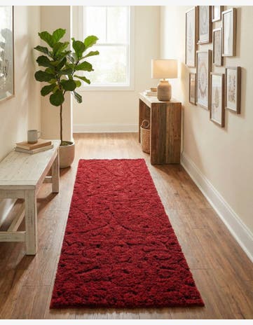 2' x 8' Botanical Shag Runner Rug
