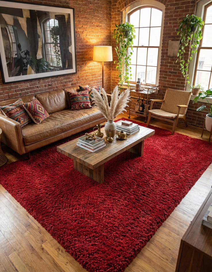 Detail image of 9' x 12' Solid Shag Rug