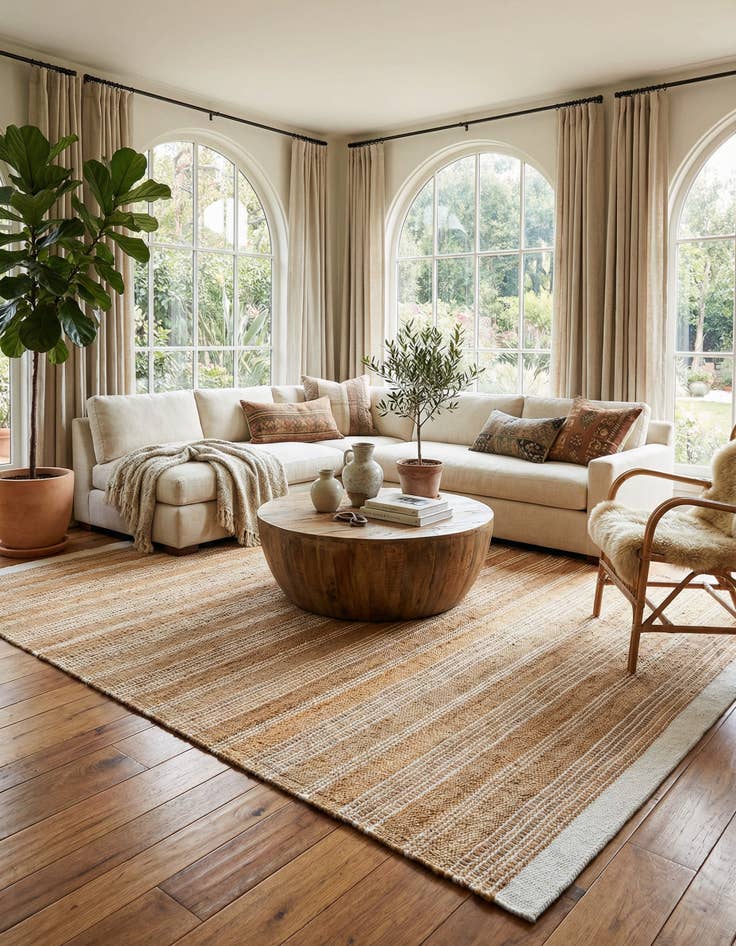 Detail image of 7' 10 x 10'  Hand Woven Lariat Rug