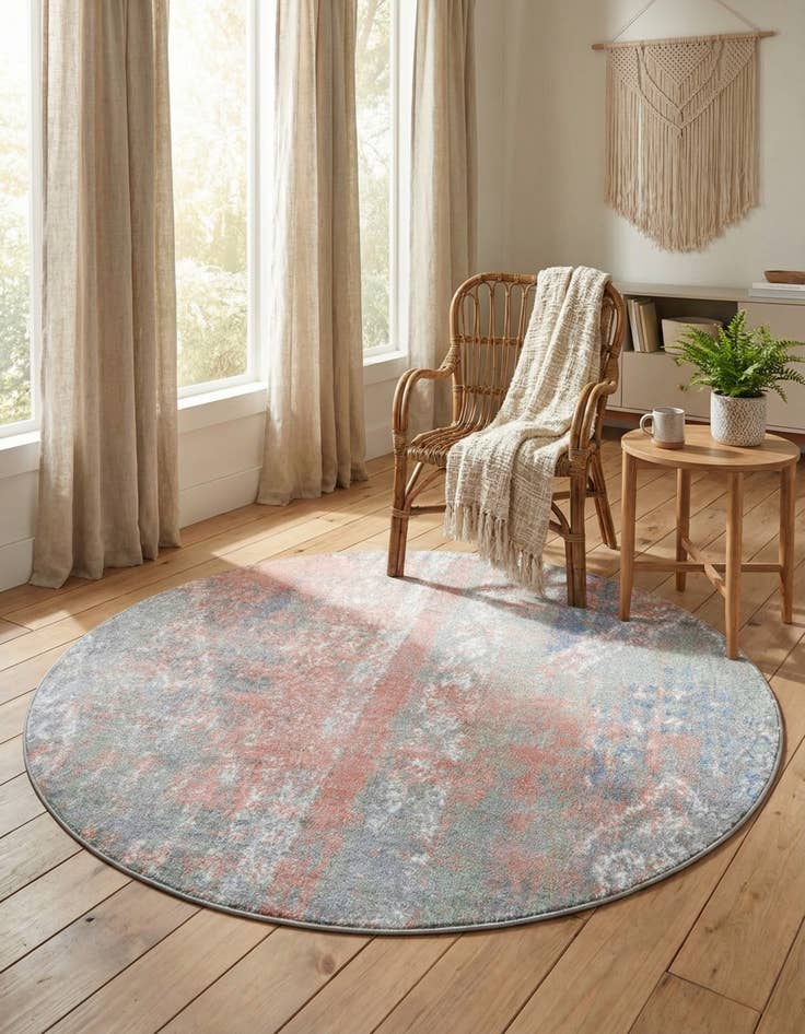 Detail image of 5' 3 x 5' 3 Kamala Washable Round Rug