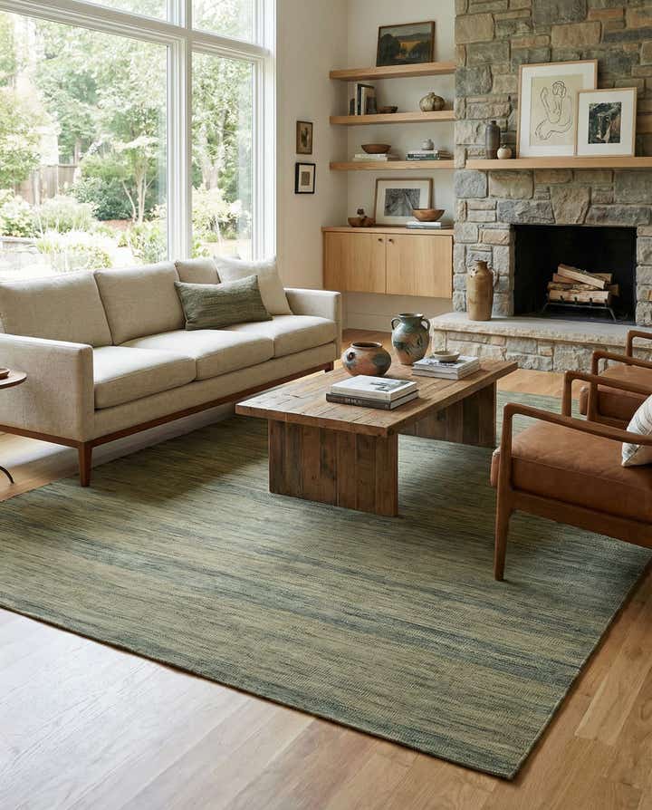 6' 9 x 9' 3 Hand Woven Kilim Modern Wool Rug