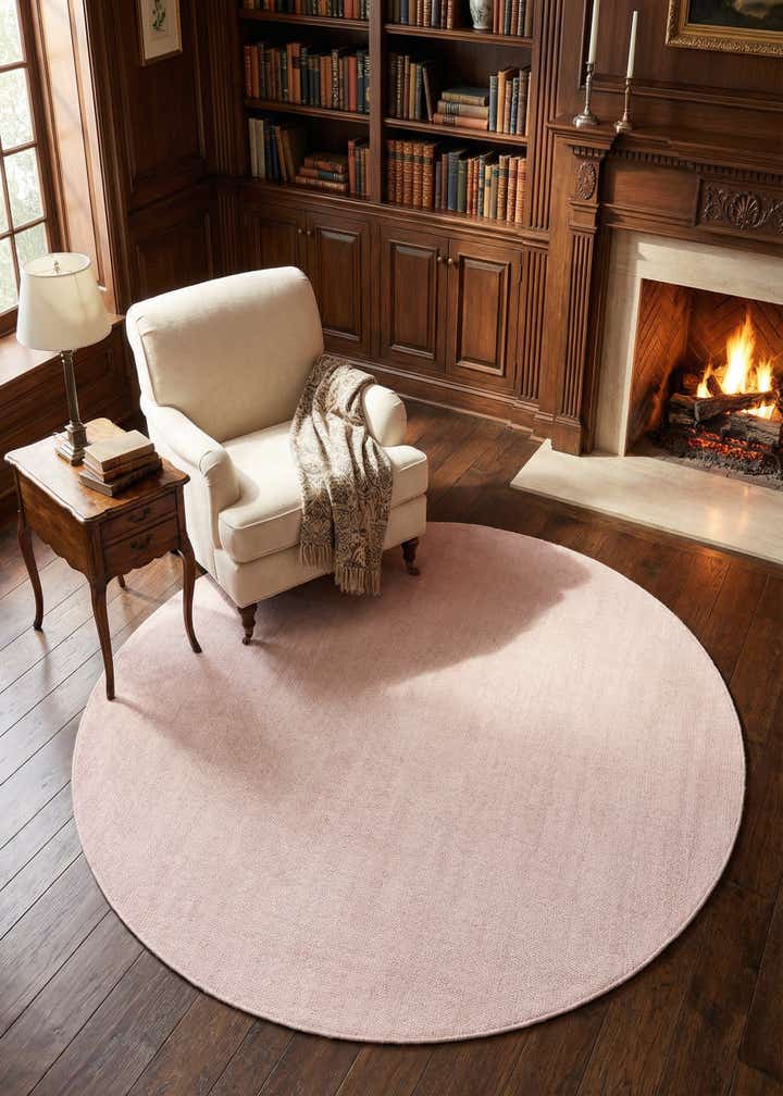 6' 11 x 6' 11 Hand Woven Jill Zarin English Manor Farmhouse Wool Round Rug