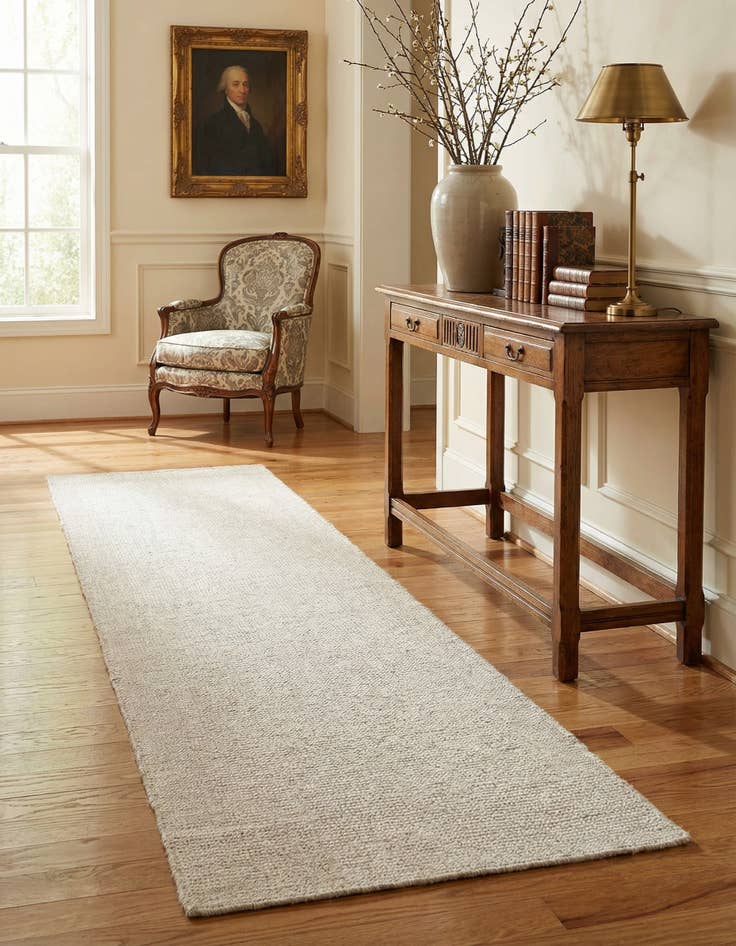 Detail image of 2' x 9' 10  Hand Woven Jill Zarin English Manor Farmhouse Wool Runner Rug