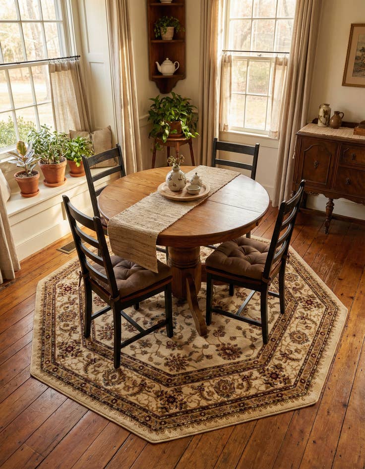 Detail image of 7' 10 x 7' 10 Classic Agra Octagon Rug