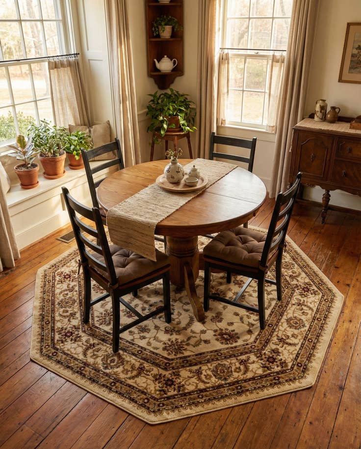 Detail image of 7' 10 x 7' 10 Aditi Octagon Rug