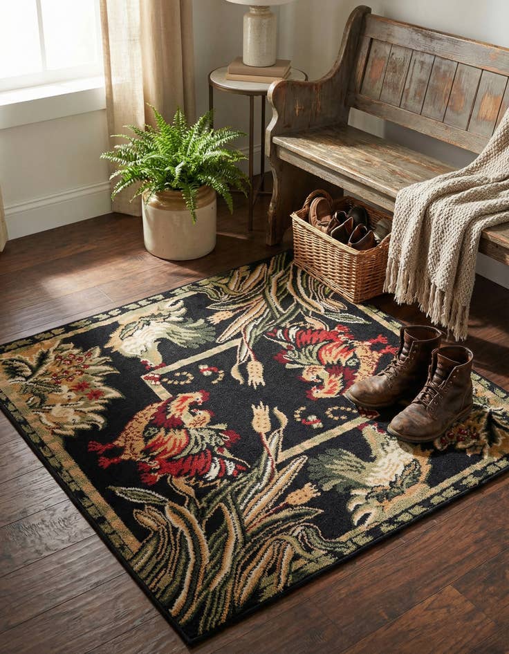 Detail image of 3' x 3' Country Square Rug