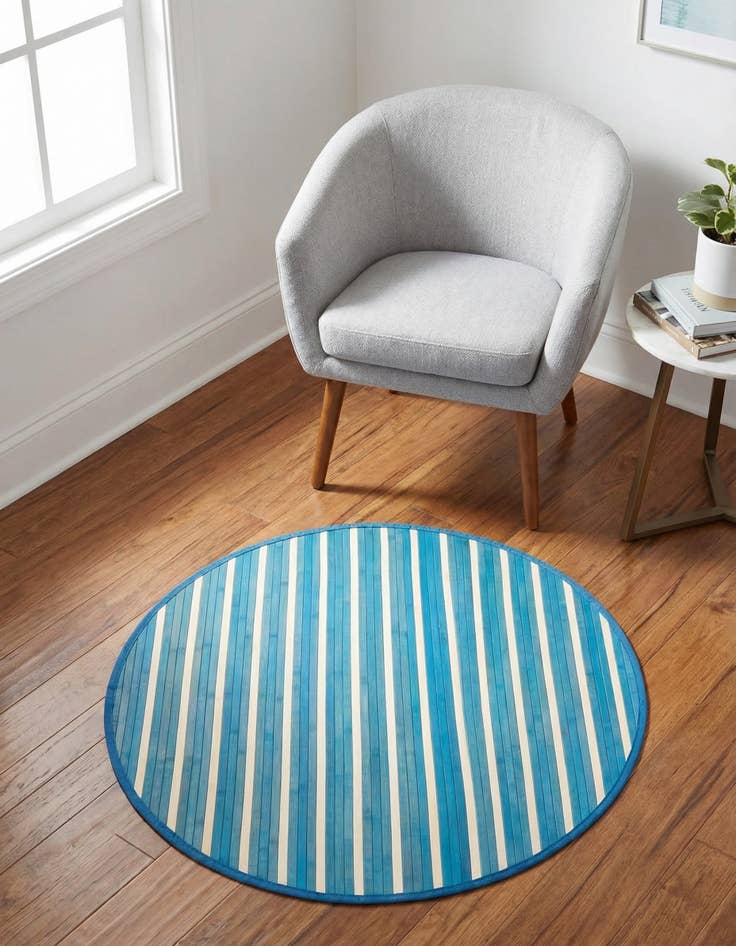 Detail image of 3' 3 x 3' 3 Bamboo Round Rug