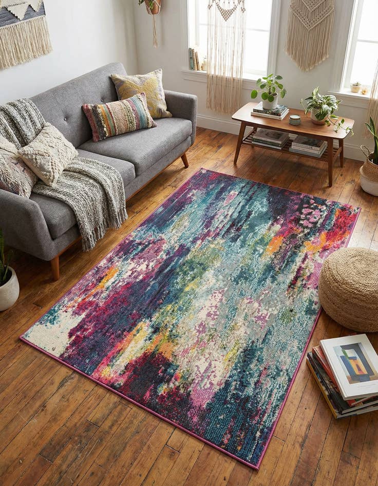 Detail image of 3' 3 x 5' 3 Washable Theia Rug