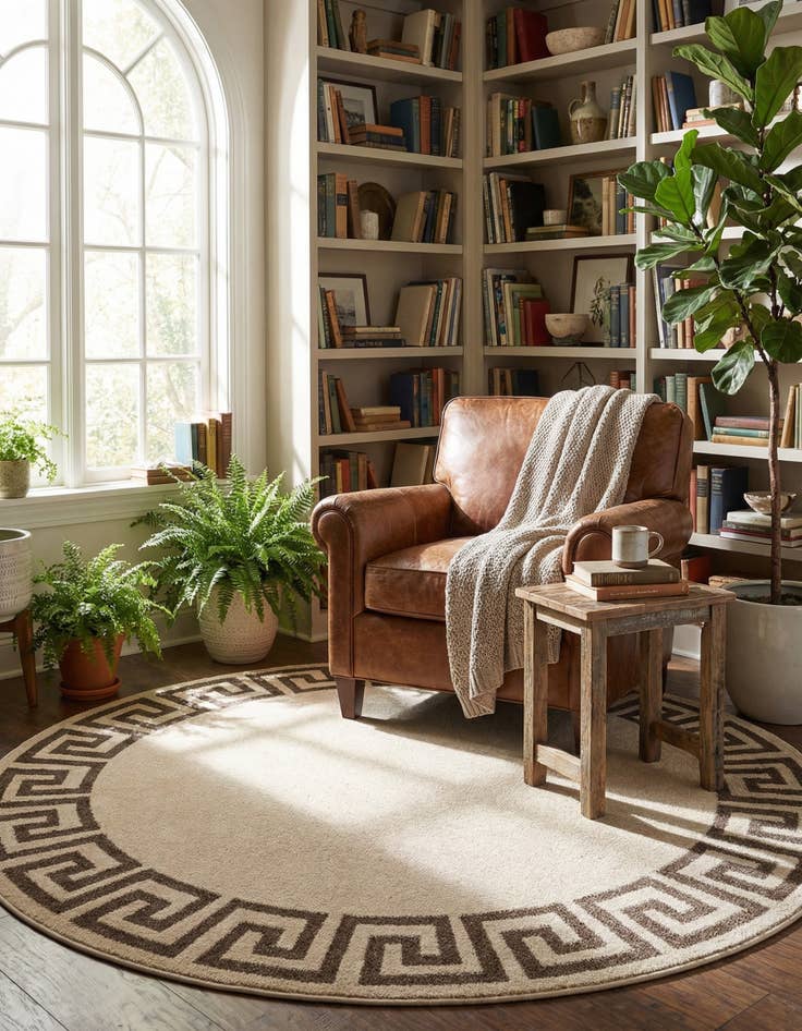 Detail image of 7' 10 x 7' 10 Hera Round Rug