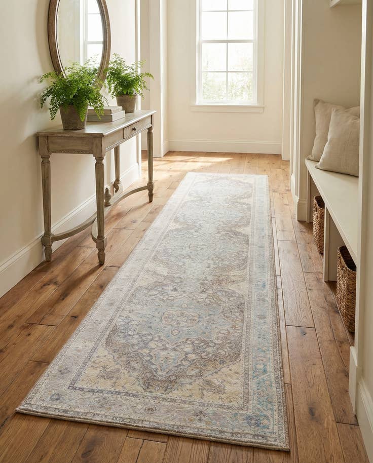 Detail image of 2' 6 x 12' Washable Timeless Runner Rug