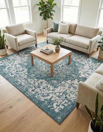 7' 10 x 7' 10 Easy-Clean Jill Zarin Dubai Indoor / Outdoor Square Rug