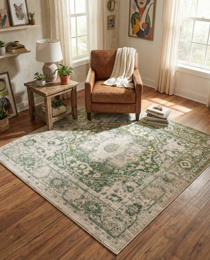 Detail image of 5' x 5' Madeline Vintage Square Rug