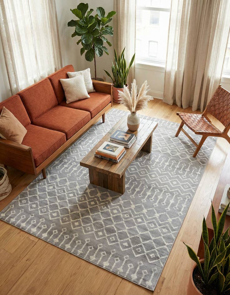 Detail image of 6' x 9' Kasbah Trellis Rug