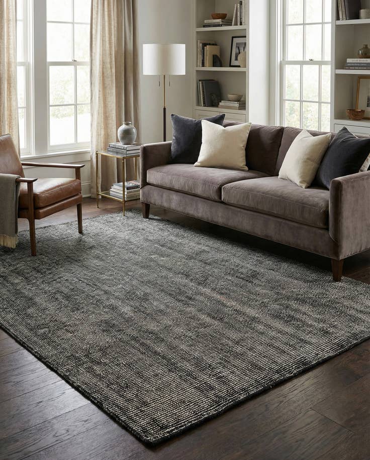 Detail image of 5' 1 x 8' Hand Woven Jill Zarin English Manor Farmhouse Wool Rug