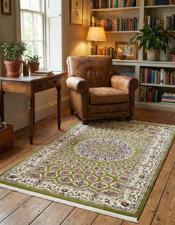 Green Nain Design Rug