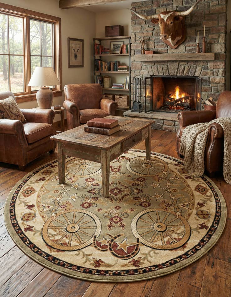 Detail image of 7' 10 x 7' 10 Pioneer Round Rug