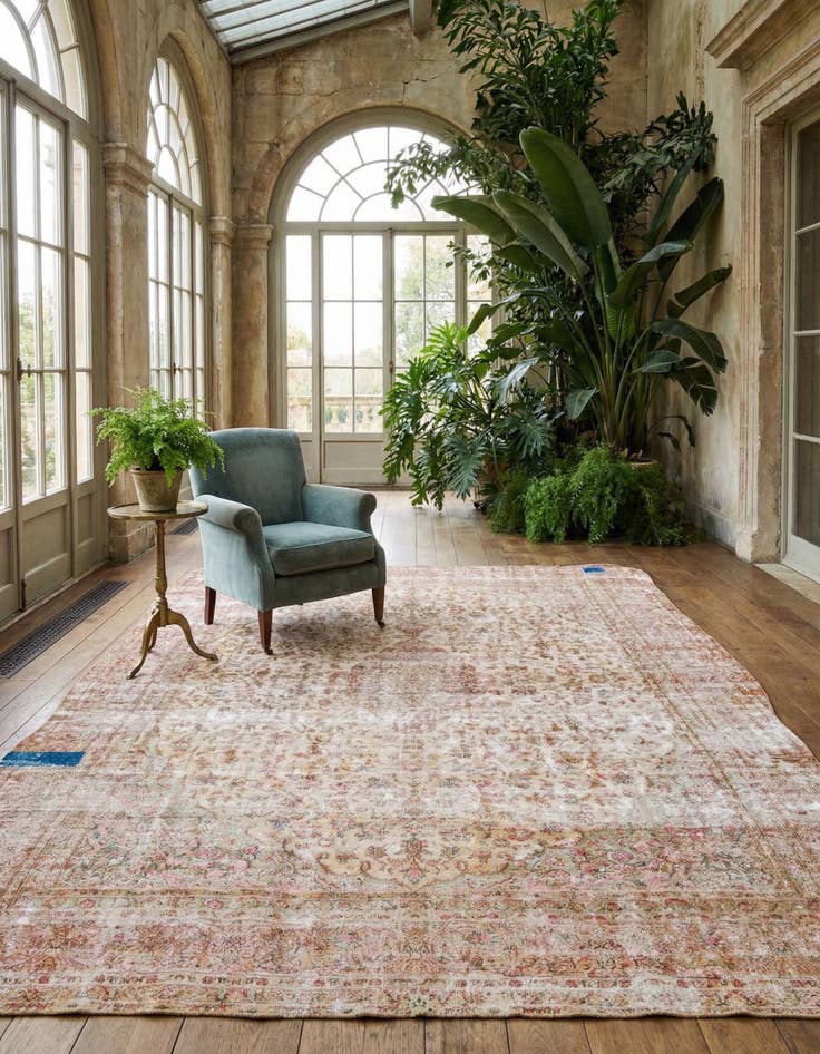 Detail image of 9' 8 x 13' 3 Hand Knotted Ultra Vintage Persian Wool Rug