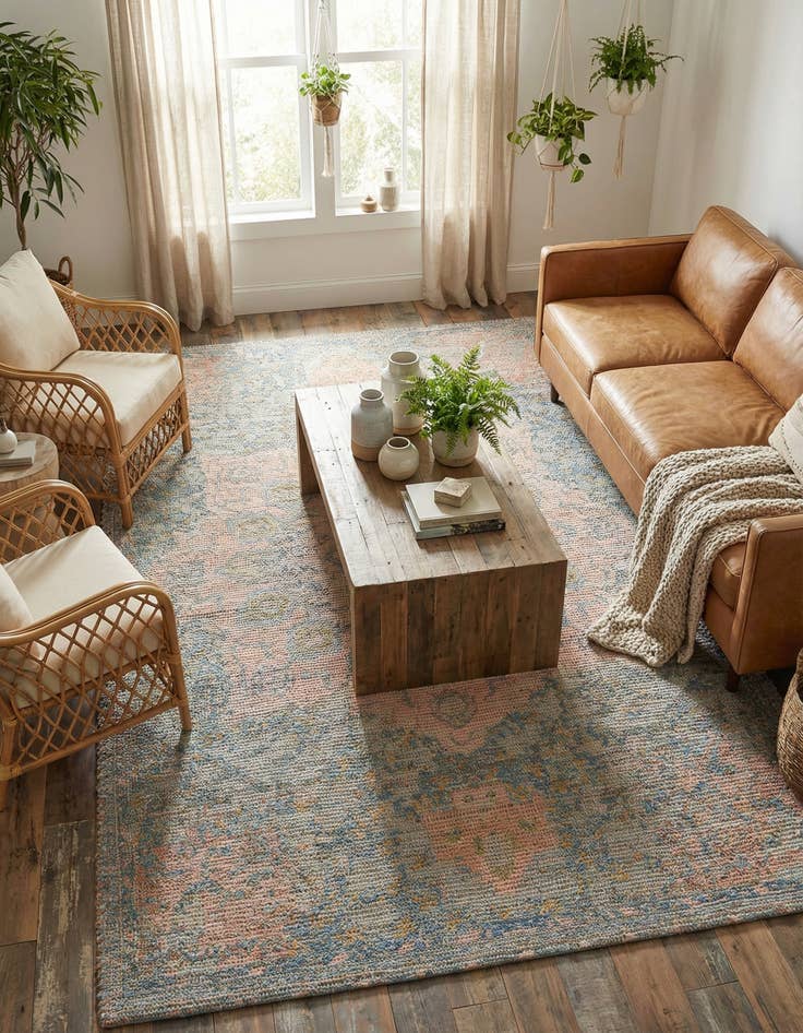 Detail image of  9' x 12'  Hand Woven Chenille Jute Rug