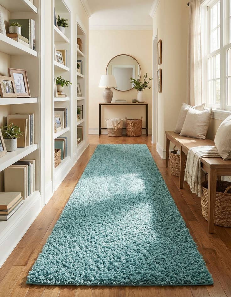 Detail image of 2' 7 x 13' Zermatt Shag Runner Rug