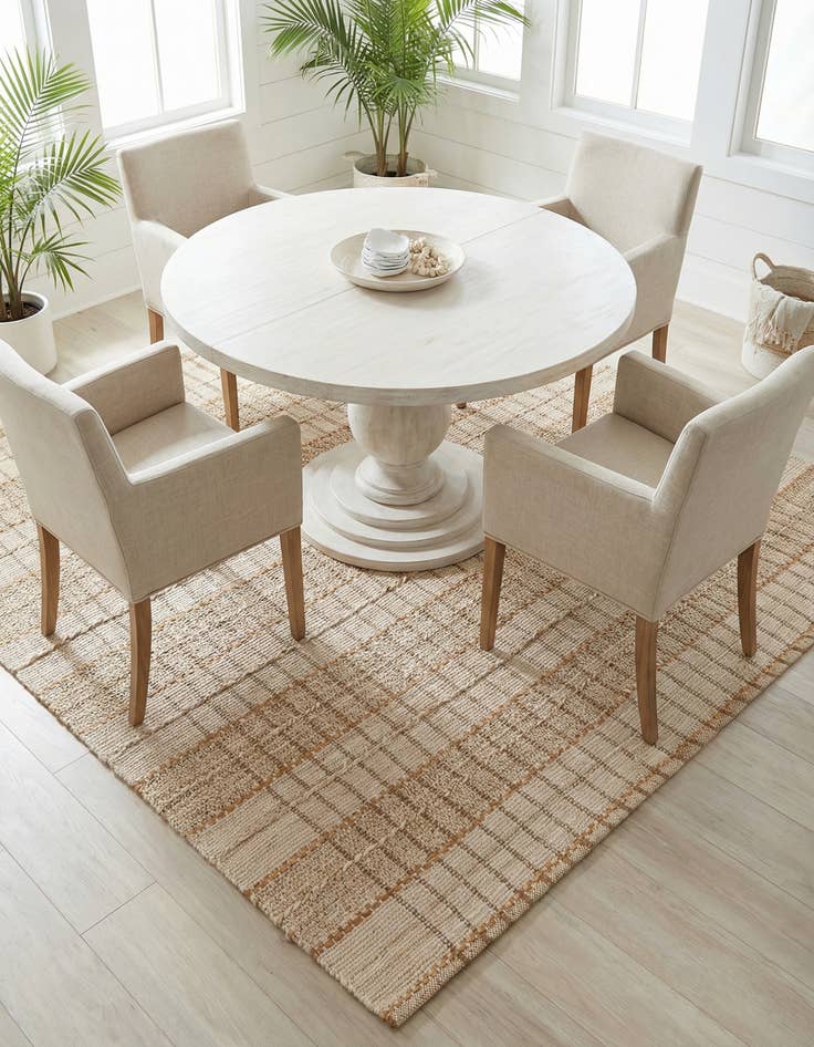 Detail image of 7' 10 x 7' 10  Hand Braided Laurel Handwoven Jute Square Rug